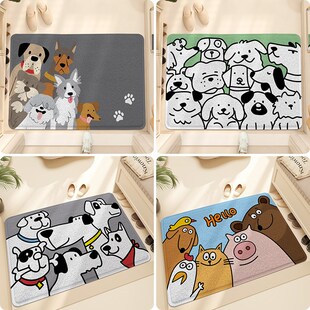 大江地垫卡通入户门口垫子丝圈玄关防滑地毯加厚耐脏进门脚垫家用