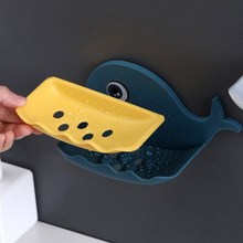 新品Cartoon Whale Bathroom Soap Dish Holder Bathroom Soaps B