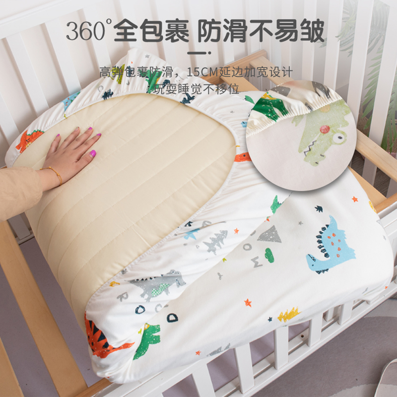 婴儿床单纯棉A类针织棉透气夏季隔尿垫小床宝宝新生防水床笠定做