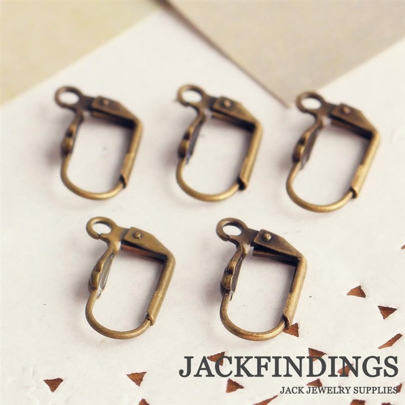 *20pcs 13*18mm Antique Bronze Plated Copper Ear Hooks H