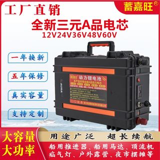 锂电池12V大i容量锂电池24v48v房车船外机马达推进器电池移动电瓶