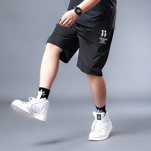 200斤速干冰感运动五分裤 胖子冰丝裤 大码 男裤 潮7XL 短裤 薄款 男夏季