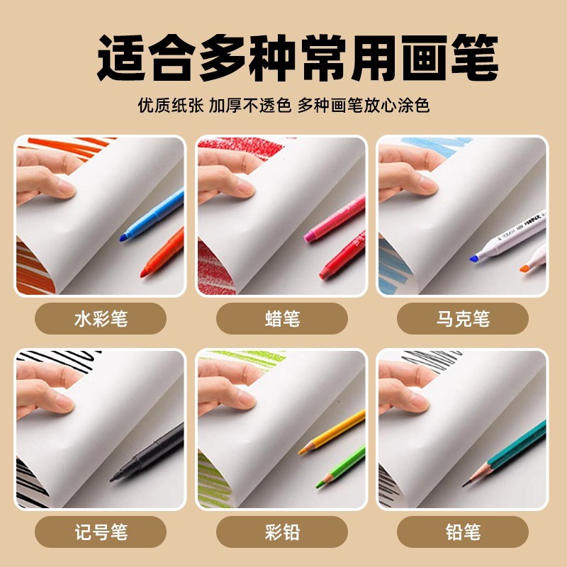 公主涂色本3-6岁5儿童简笔画画书E宝宝益智玩具女孩填色绘画册加