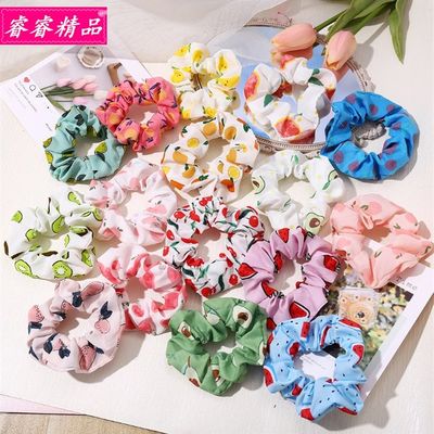 推荐New Cute Rubber band Headwear Fruit Pattern Hair Ring ro