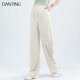 春夏款 夏季 2024新款 孕妇阔腿裤 无托腹抽绳拖地夏装 外穿窄版 直筒裤