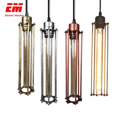 modern black cage flute  pendant lights iron nimalist retro