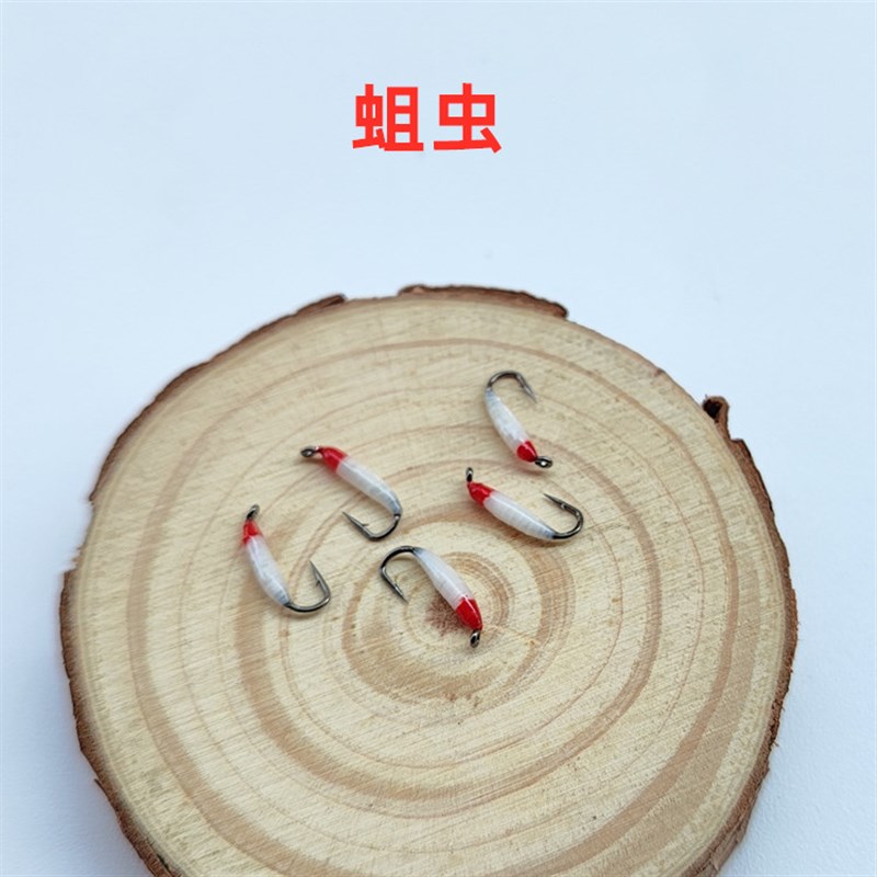 速发仿生蛆虫红虫青虫若虫飞蝇钩假饵路亚微物马口溪哥白条毒虫鱼
