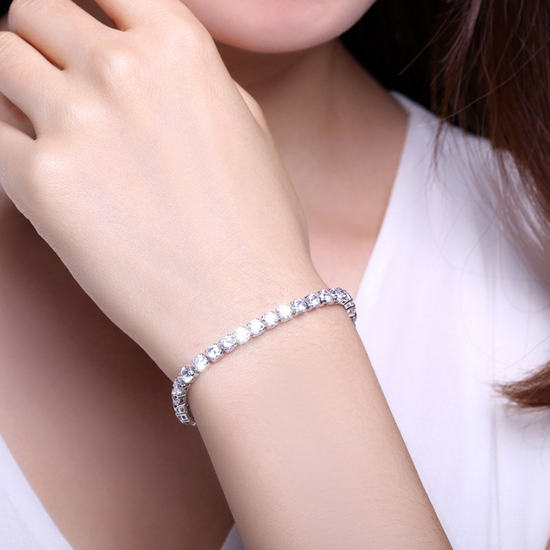 推荐4mm Micro-inlaid Zircon Tennis Bracelet for Women 2021 N