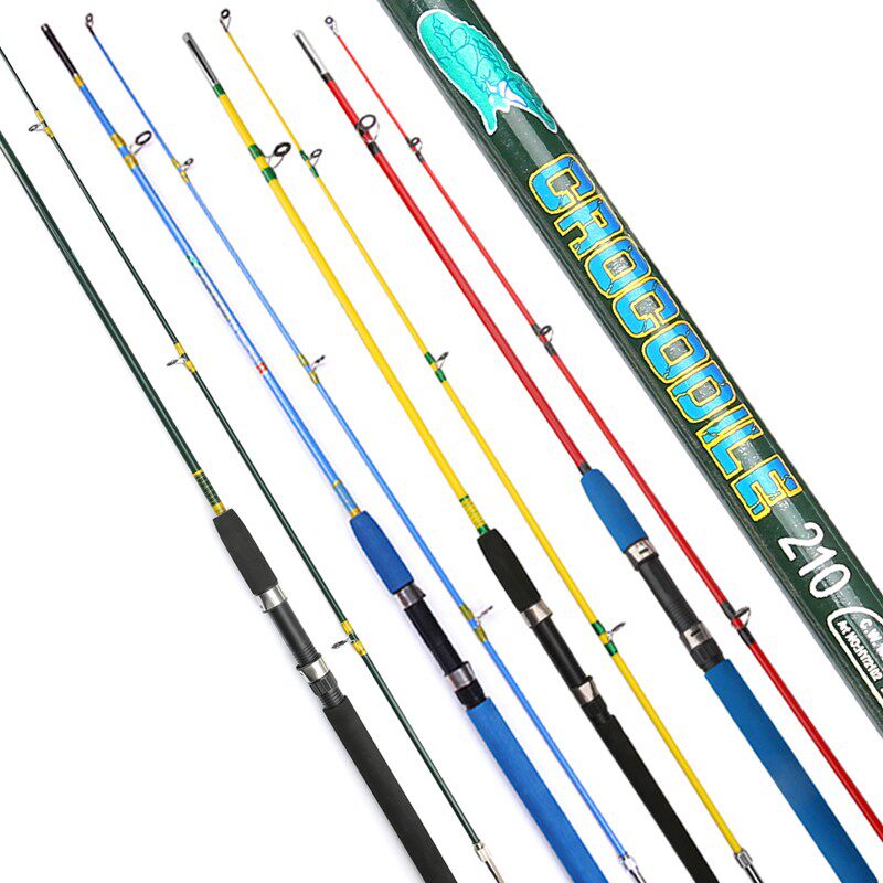 新款超硬实心直柄路亚竿抛竿海竿雷强竿锚O杆锚竿螺丝接口船钓