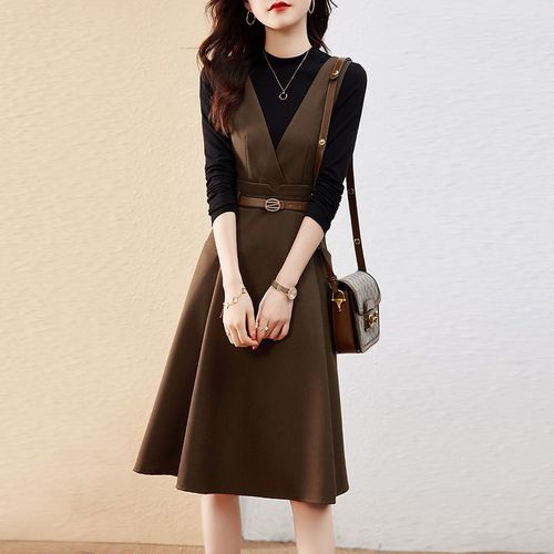 法式温柔风春秋连衣裙长袖2024新款春季女装高端气质百搭收腰女裙