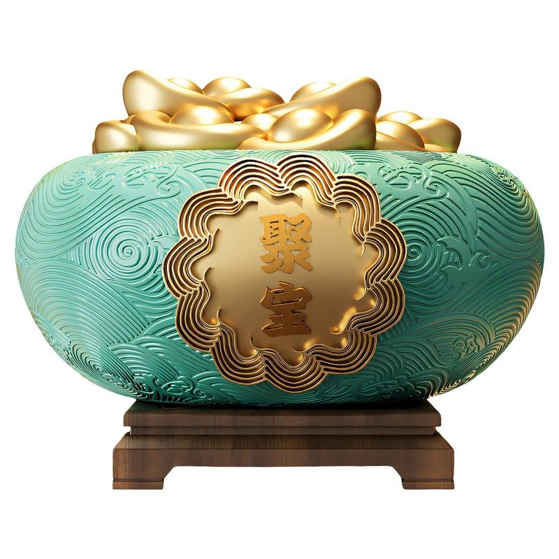 元宝聚宝盆摆件招财聚财新中式家居客厅办公室装饰品开业礼物,家居饰品,装饰摆件,淘宝优惠券,粉丝福利购,淘宝优惠卷