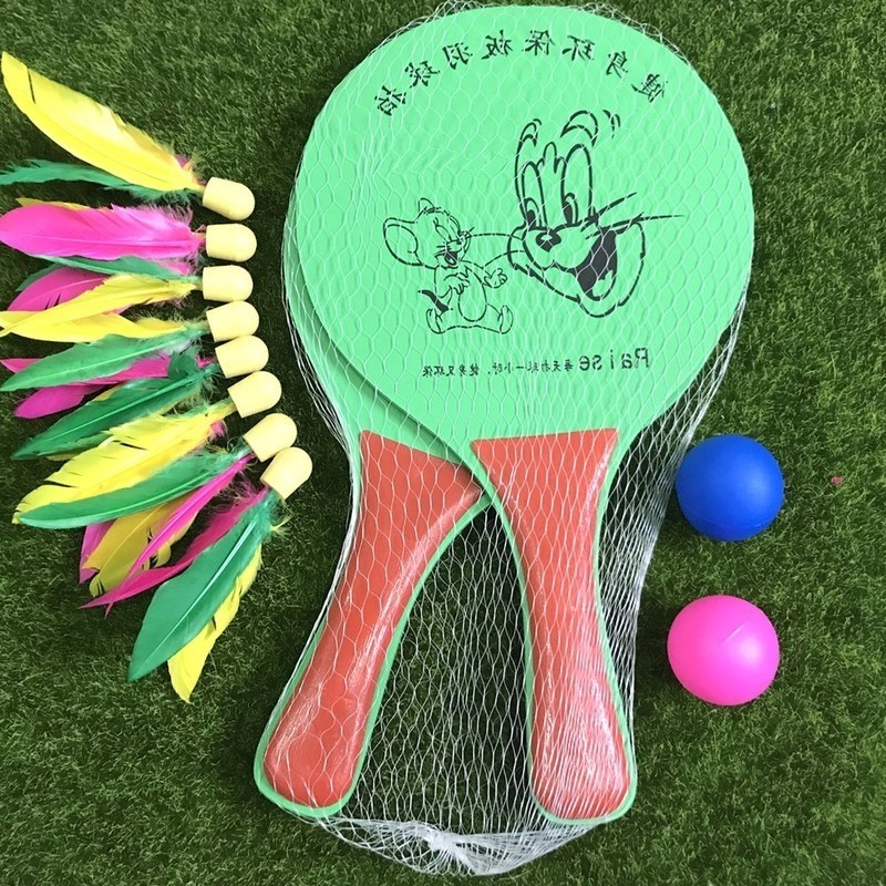 推荐Feather board racket beach clapper badminton three feath