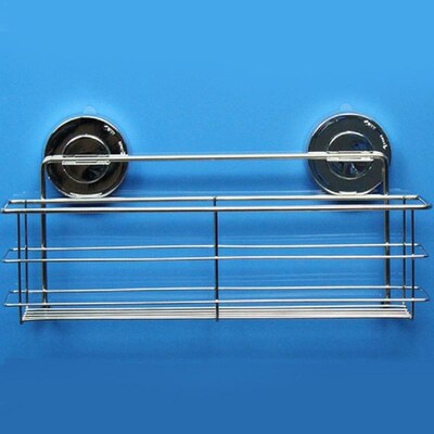 Sucker Storage Rack  Shampoo Shower Tet Wall Holder Drain Ba