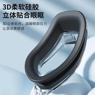 近视游泳眼镜防水防雾高清男女士儿童专业潜水装 备泳镜泳帽套装