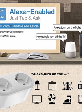 2 In1 EU Standard Tuya Smart Life WiFi Outlet Compatible Wit