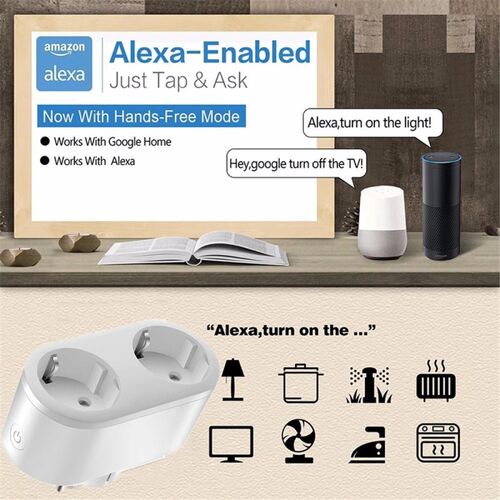 2 In1 EU Standard Tuya Smart Life WiFi Outlet Compatible Wit