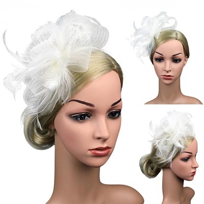 Feather Decoration Headband  Fascinator Hat Dual-se Stylish