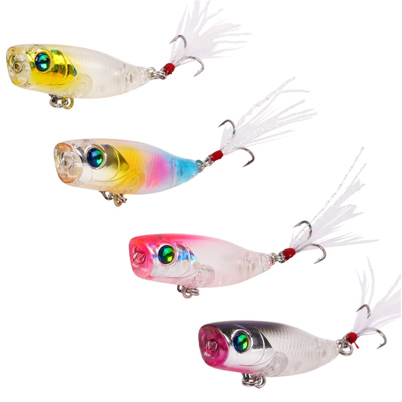 推荐TSRINOYA Fishing Lure DW55 40mm 3g Mini POPPER Hard Bai