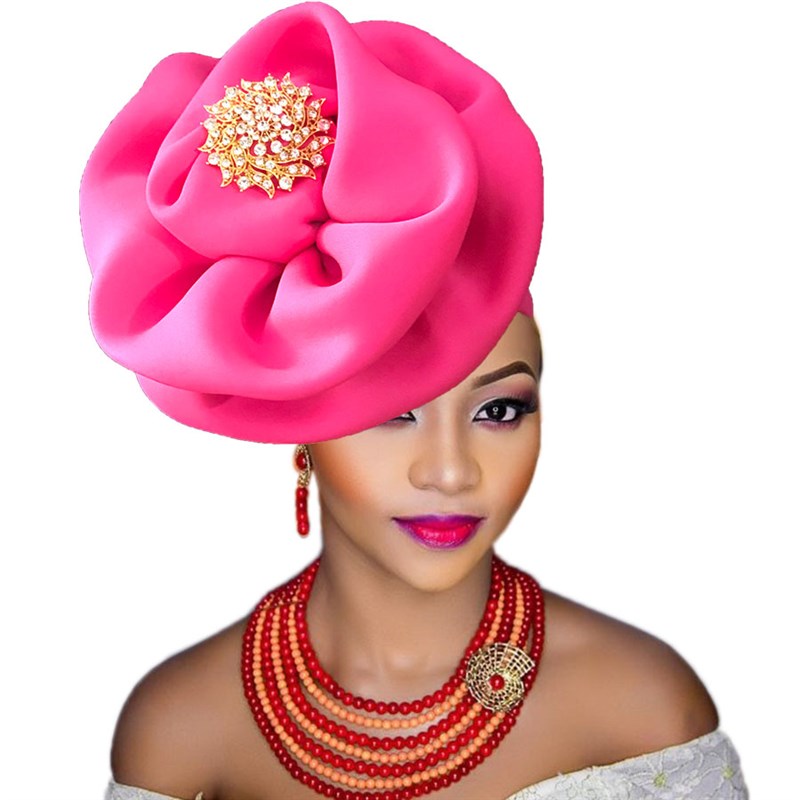 推荐Auto gele cap party african headtie wedding african head-封面