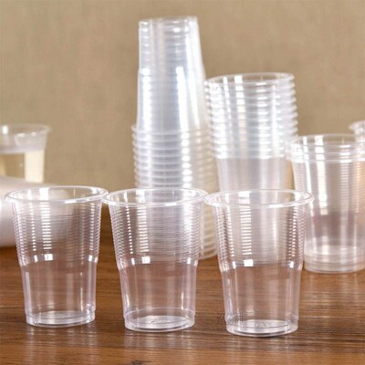 Clear Plastic 8oz Disposable Cups 200ml Drinking Glass Vendi