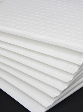 130g白色哑光膜气泡袋珠光气泡信E封袋加厚防震防水泡沫袋打包材