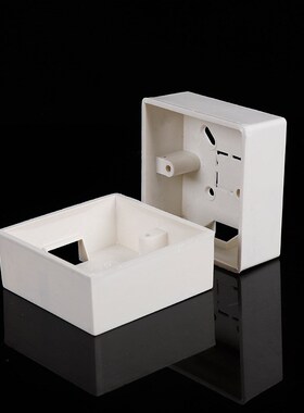 86型白色明装底盒 pPVC加厚阻燃明盒电源开关明装插座线槽接线盒