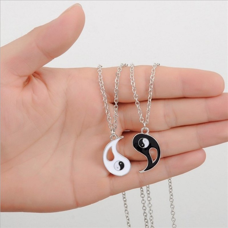 推荐Best friends splicing Necklace Tai Chi Bagua Yin Yang pe