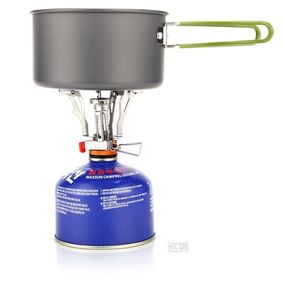 Outdoor Pot Mini Gas Stove Sets  Camping Hiking Cookware Pic