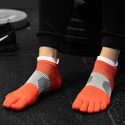 五指瑜伽袜子夏季薄款运动跑步袜子男款防滑地板袜成人普拉提袜子