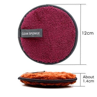 极速1pc Microfiber Makeup Remover Pads Round Reusable Washab