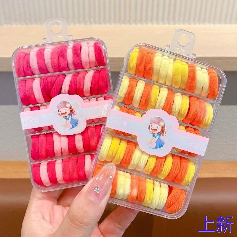 儿童皮筋高弹力不伤发扎头发圈扎毛巾小揪揪头绳可爱拇指发圈新款
