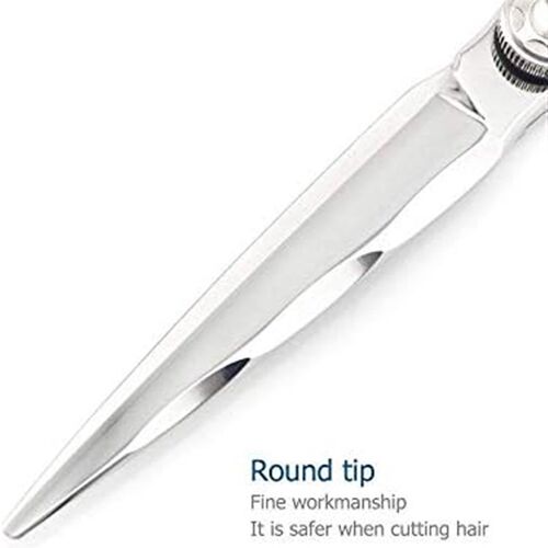 现货Hair Scissjors 6 Inch Barber Scissors Waved Shape Blade
