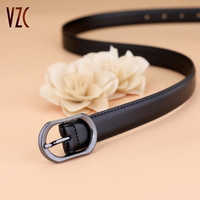 腰带女款真皮牛皮简约百搭黑色手工皮带细宽装饰配裙休闲牛仔裤带