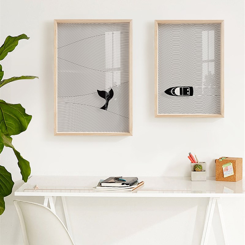 新品墙蛙现代简约猫咪o客厅沙发背景墙装饰画餐厅透明玻璃画黑白图片