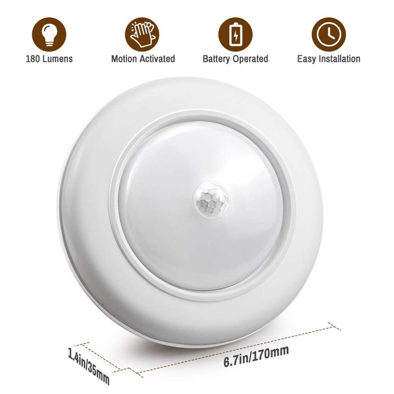 Wireless Motion Sensor Ceiling Light Battery Operated Sensin