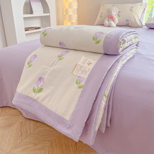 ALEX夏季 被子 冰丝空调夏凉被芯被子四件套非全棉纯棉夏天单人薄款