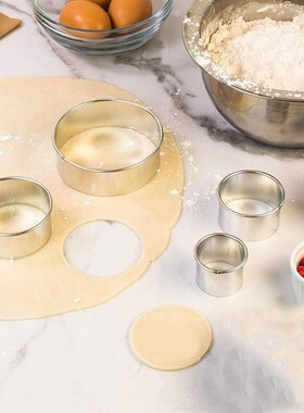 Round Cookie Biscuit Cutter Set Circle Pastry Cutters for Do