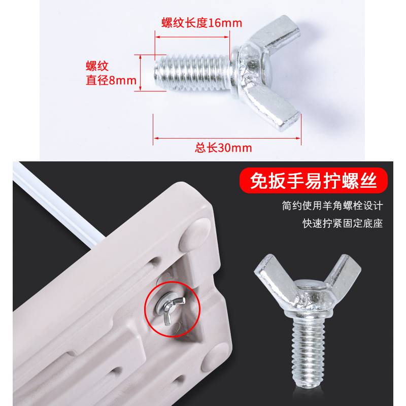 现货广告弹黄勾子底座螺丝配件门型展架弹M簧拉簧带钩不锈钢易拉图片
