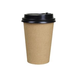 咖啡杯子一次性带盖定制做带吸管奶茶热饮Q外带打包杯牛皮纸杯