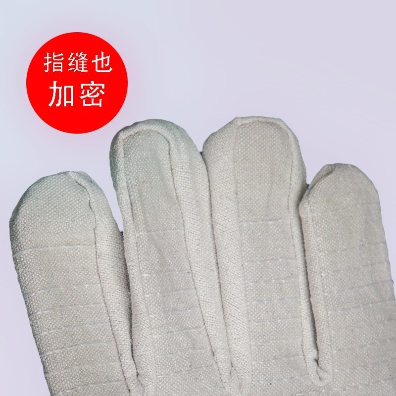 工人装卸电焊耐磨安工帆布手套劳动工作线手套工地老保钢筋。