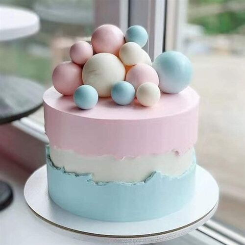10pcs Colorful Ball Shaped Cake Topper Pearl Ball Cake Cupca