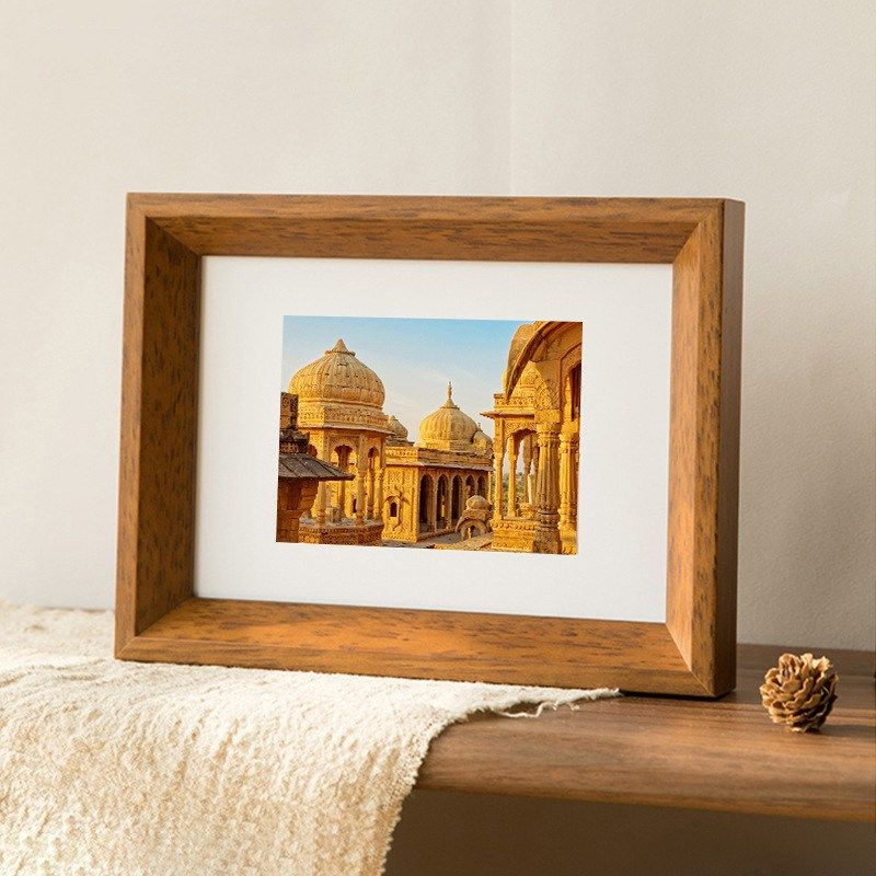 简约实木相框摆台照片装裱6寸7寸8寸樟子松木油画框装饰画外框A4