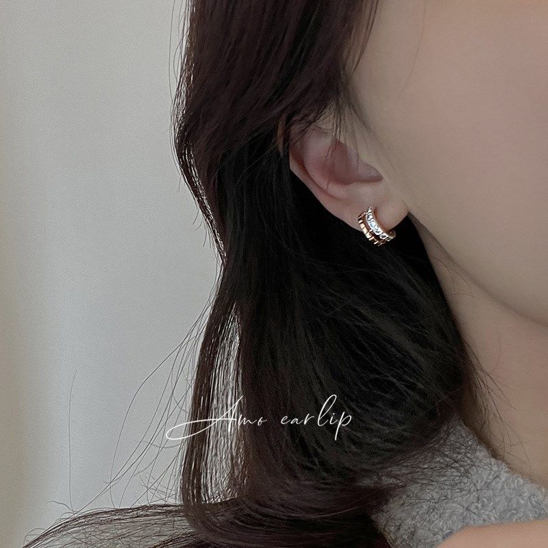 金银撞色蚊香盘耳夹无耳洞女设计感小众高级C型双耳圈耳饰2025年,饰品/流行首饰/时尚饰品新,耳夹,淘宝优惠券,粉丝福利购,淘宝优惠卷