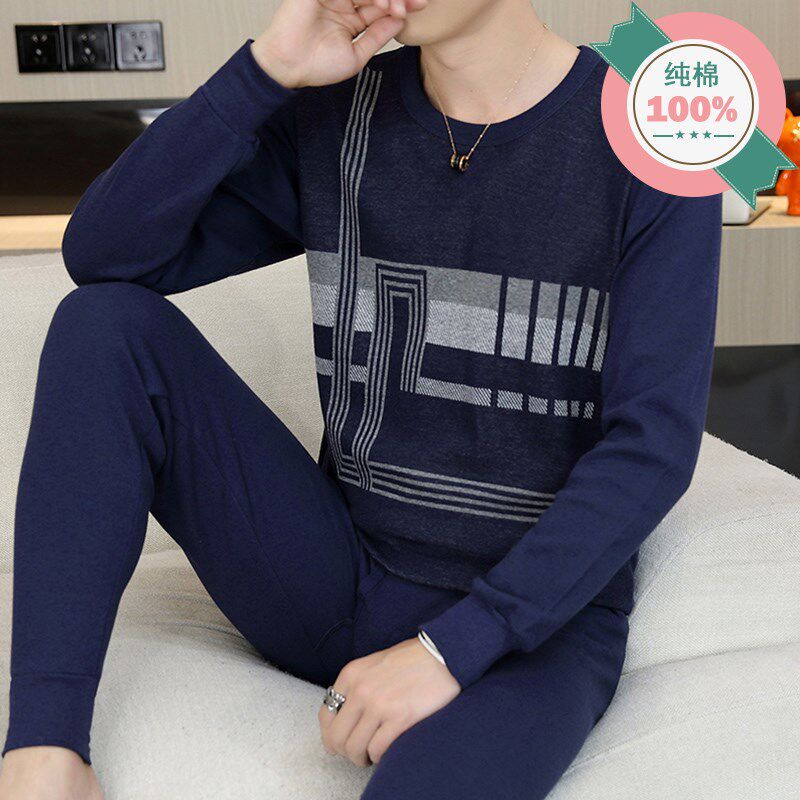 男士内衣套装薄款新款冬季青年圆领青少年保暖全棉秋衣秋裤男,男装,其他套装,淘宝优惠券,粉丝福利购,淘宝优惠卷