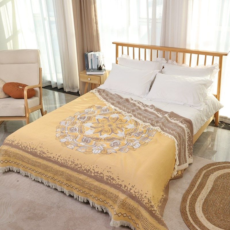 四层纱布毛巾被夏季单人全棉空调盖毯沙发午睡毛毯薄被子盖毯,床上用品,休闲毯/毛毯/绒毯,淘宝优惠券,粉丝福利购,淘宝优惠卷