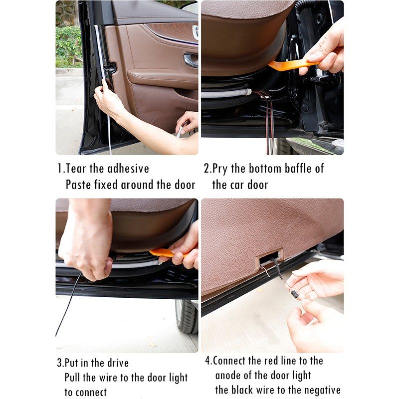 Car Interior Door Welcome Light LED Safety Warning Strobe Si