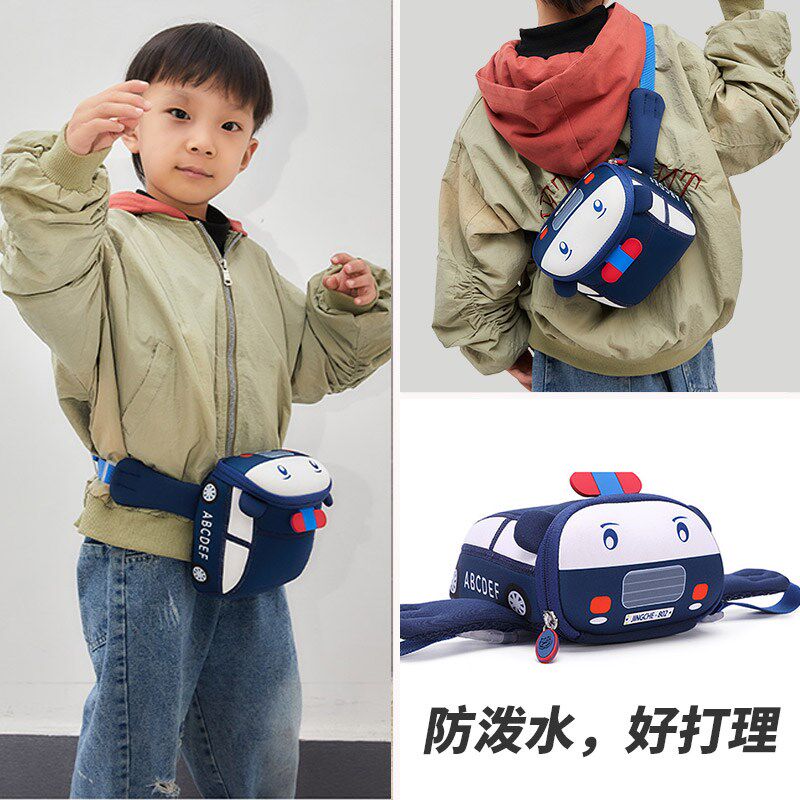 新款2023儿童斜挎包男童小包包外出小背包胸包腰包男孩时尚小包潮