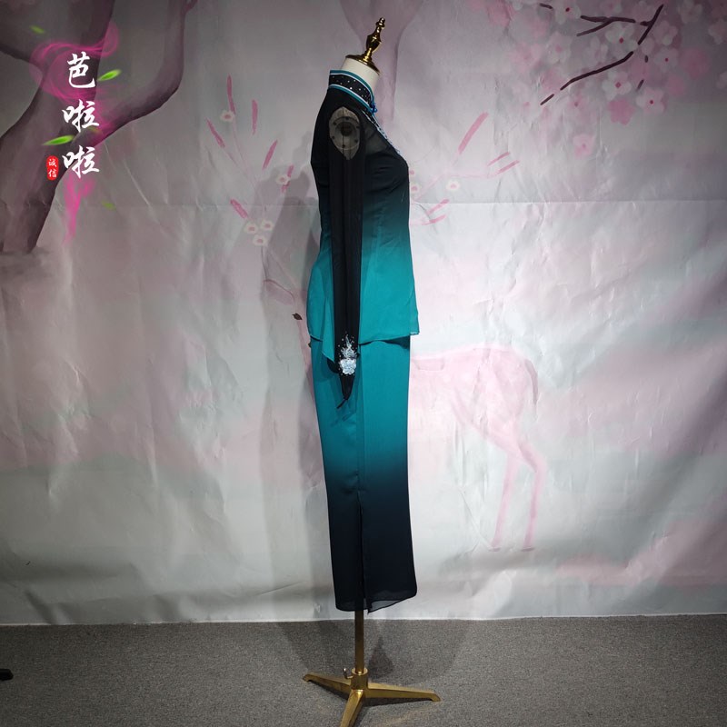 古典舞胶a州秧歌舞蹈服扇舞 咏荷 沂蒙颂舞蹈演出服练功表演艺考