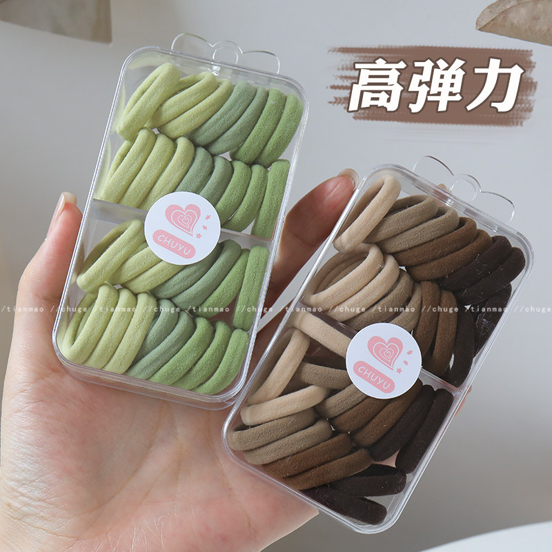 热销小圈高弹力戒指发圈女宝宝扎头发绳橡皮筋小揪揪皮套发量少头