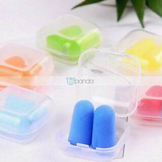 极速10Pairs Soft Orange Foam Ear Plugs Tapered Travel Sleep